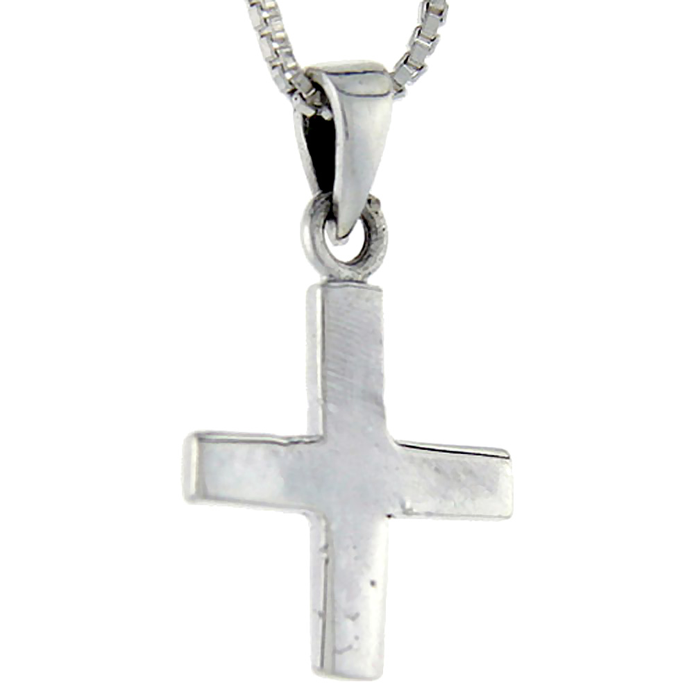 Sterling Silver Cross Pendant, 1 inch tall