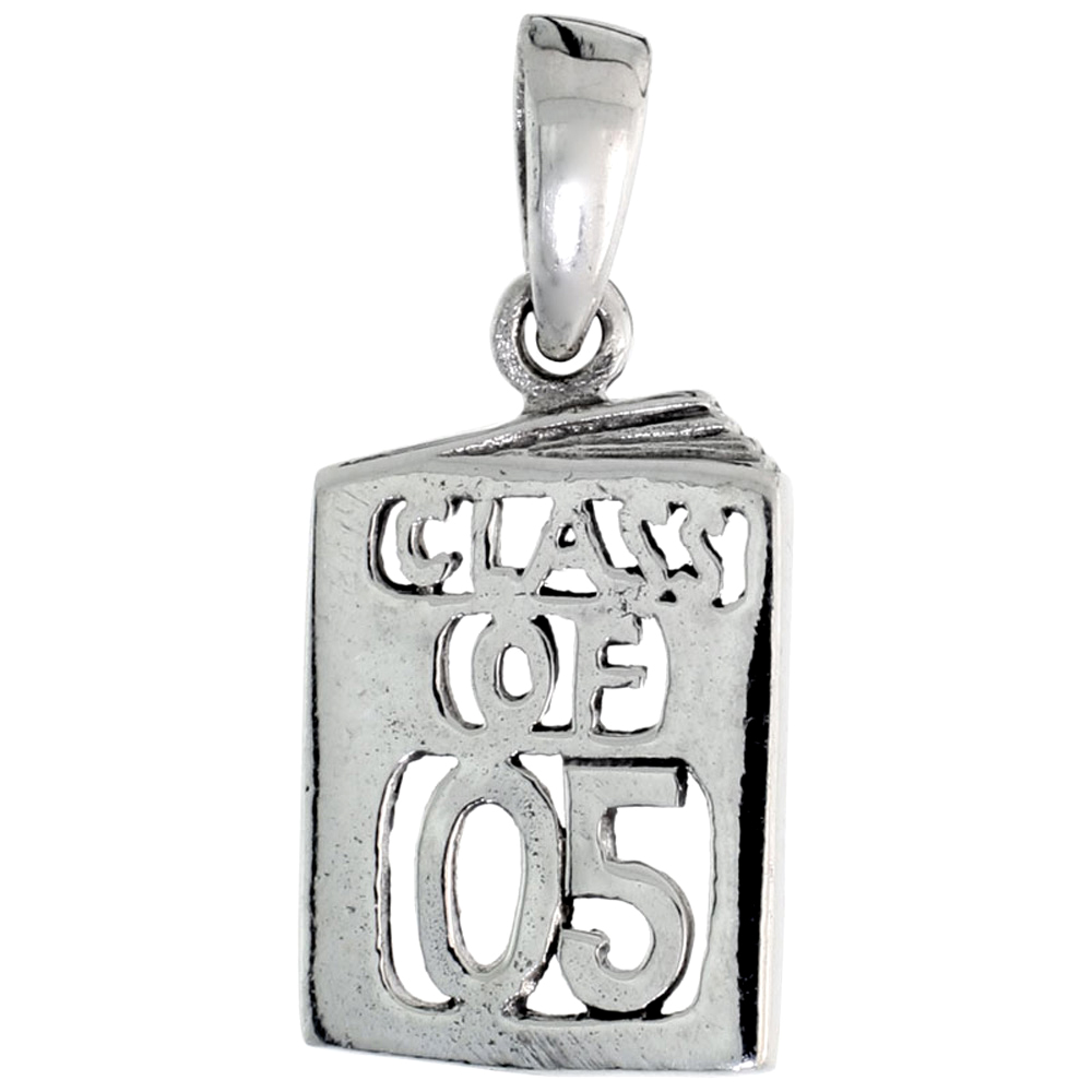 Sterling Silver Class of 2005 Pendant, 5/8 inch