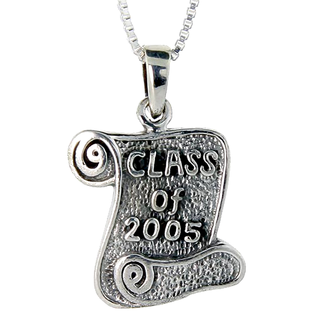 Sterling Silver Class of 2006 Pendant, 3/4 inch