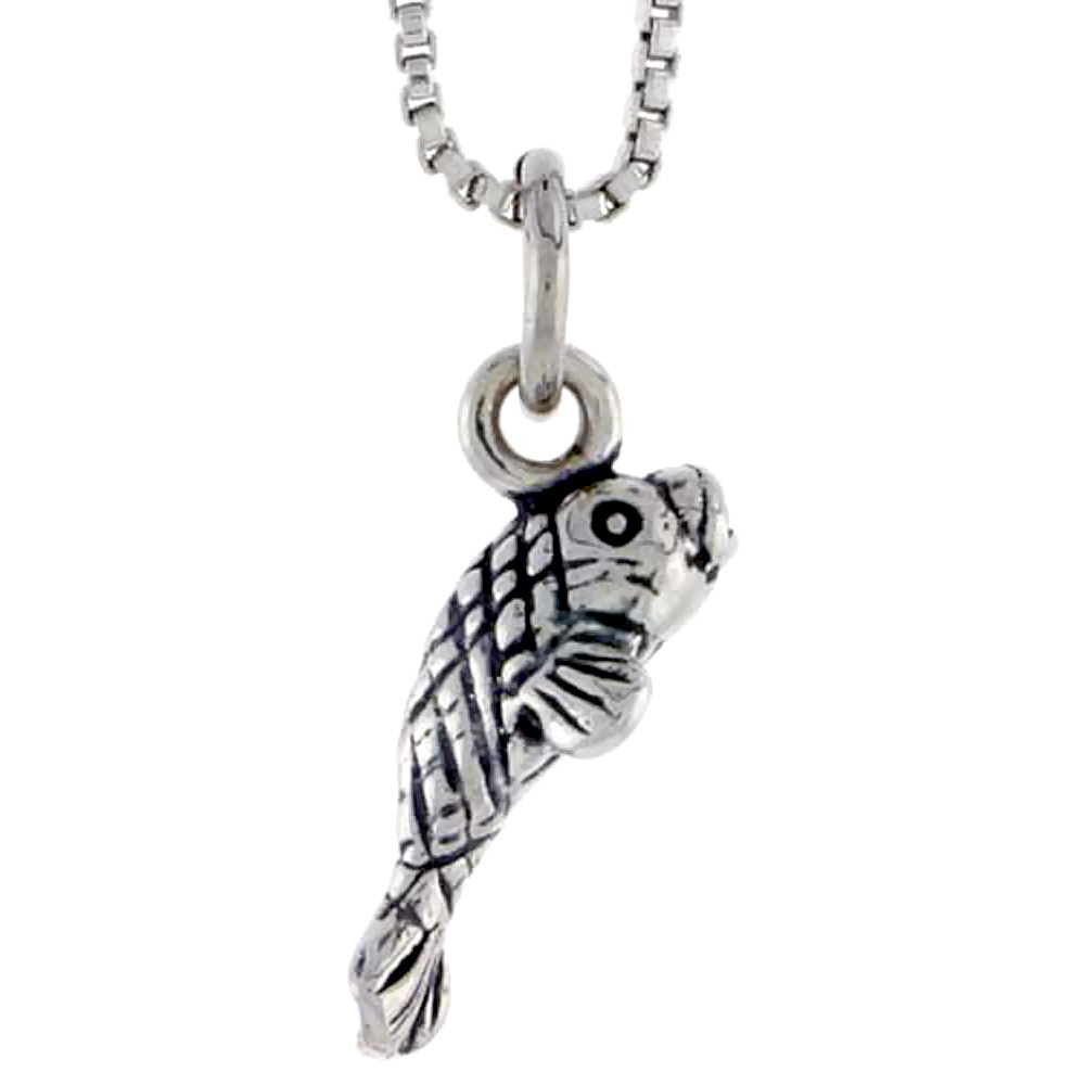 Sterling Silver Manatee Charm, 1/2 inch tall