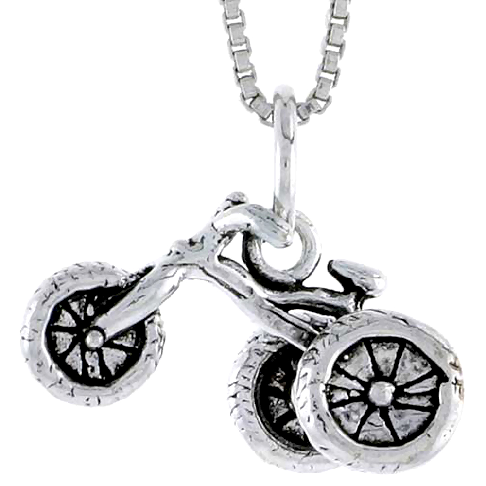 Sterling Silver Tricycle Charm, 3/8 inch tall