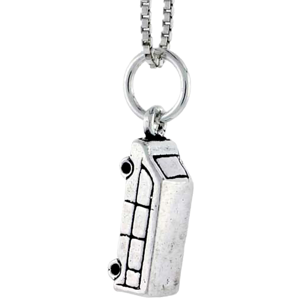 Sterling Silver RV Charm, 5/8 inch tall