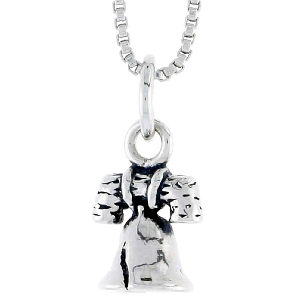 Sterling Silver Liberty Bell Charm, 3/8 inch tall