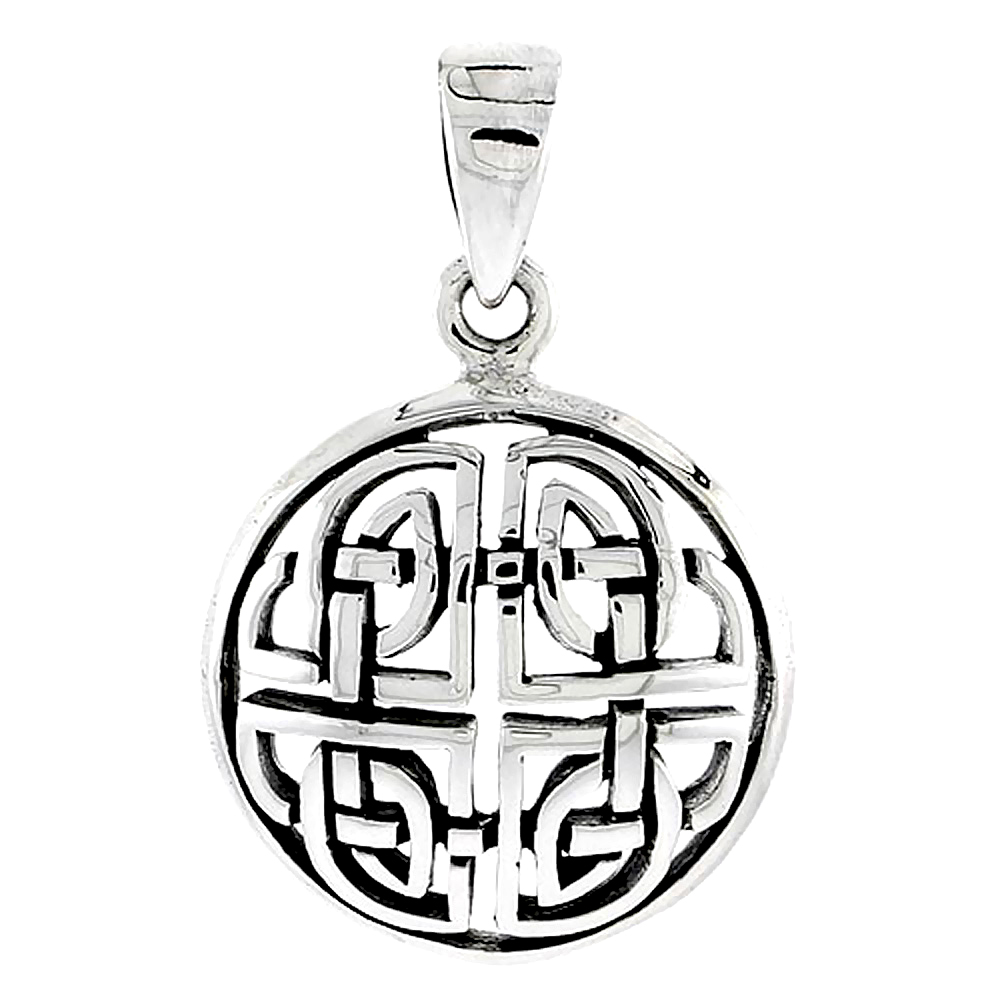Sterling Silver Celtic Knot Charm, 1 inch