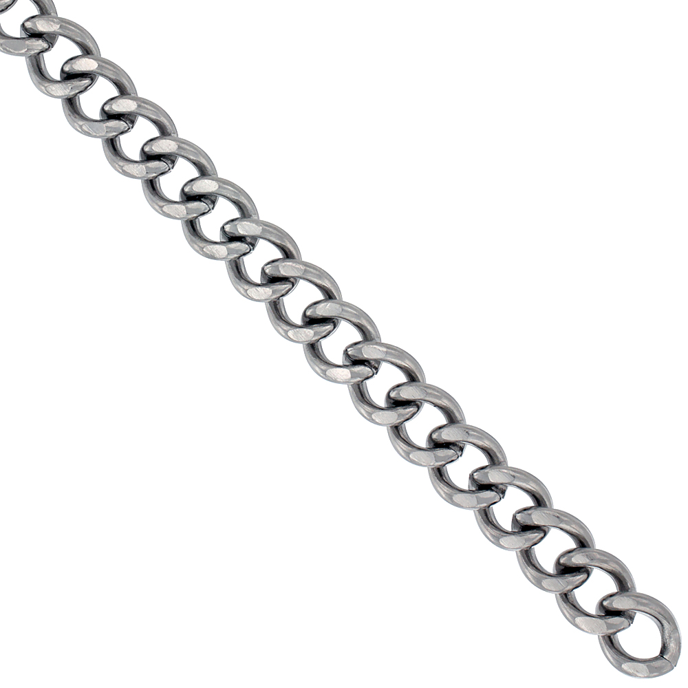 Stainless Steel Cuban Curb Link Chain 10 mm (3/8 in.) wide Necklaces & Bracelets all Lengths