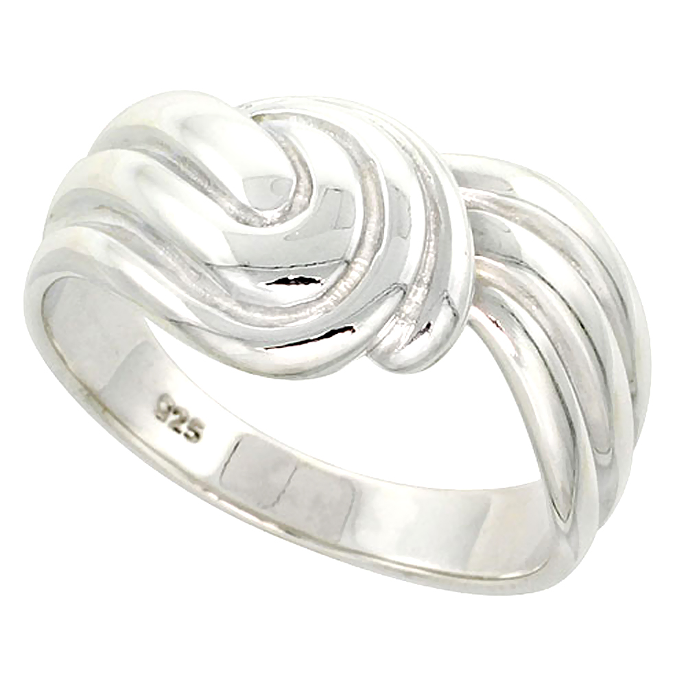 Sterling Silver Swirl Ring Flawless finish 1/2 inch wide, sizes 6 to 10