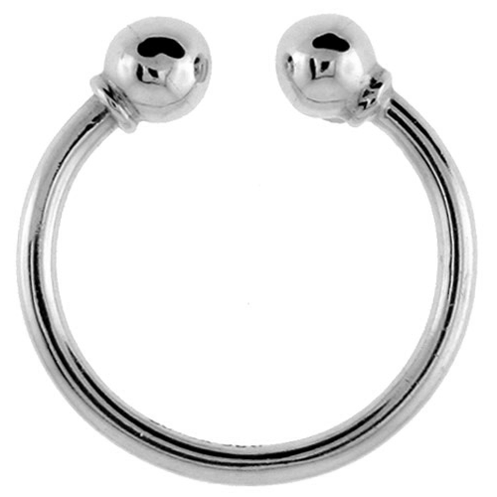 Sterling Silver Screw Lock Key Ring Finding 2 5/16 in. X 7/8 in. (59 mm X 22 mm)